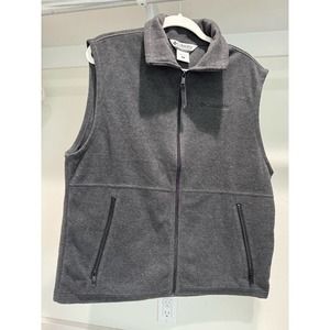 Columbia Men's Fleece Vest Grey Size Medium‎ Charcoal